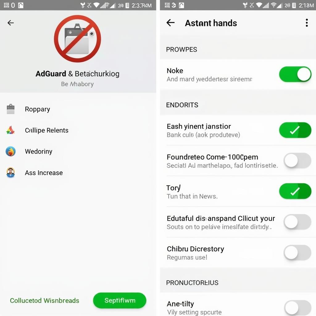 AdGuard Interface on Android