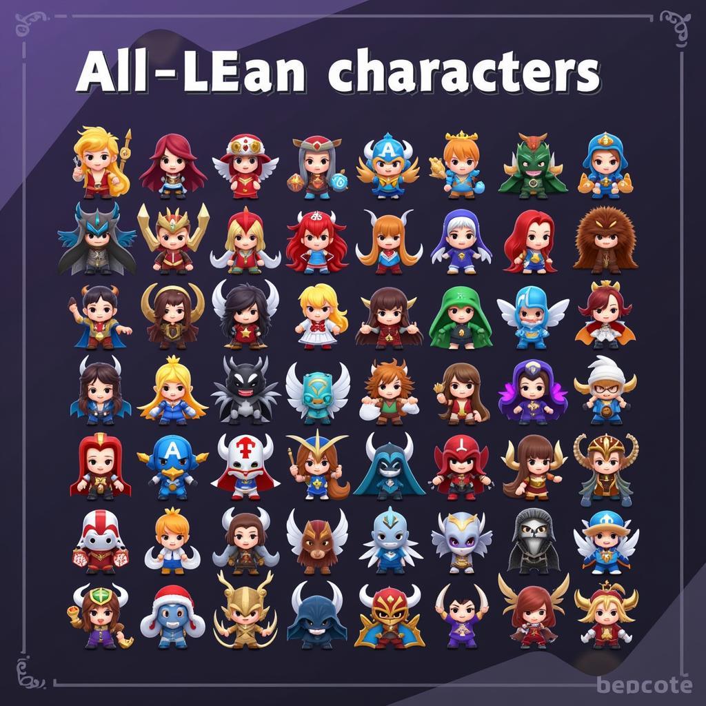 Unlocked Characters in Advancing Heroes Mod APK