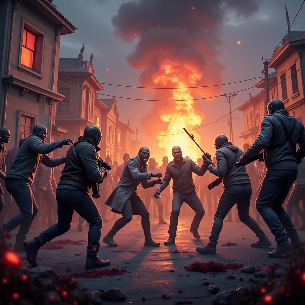 Age of Z Mod APK combat scene