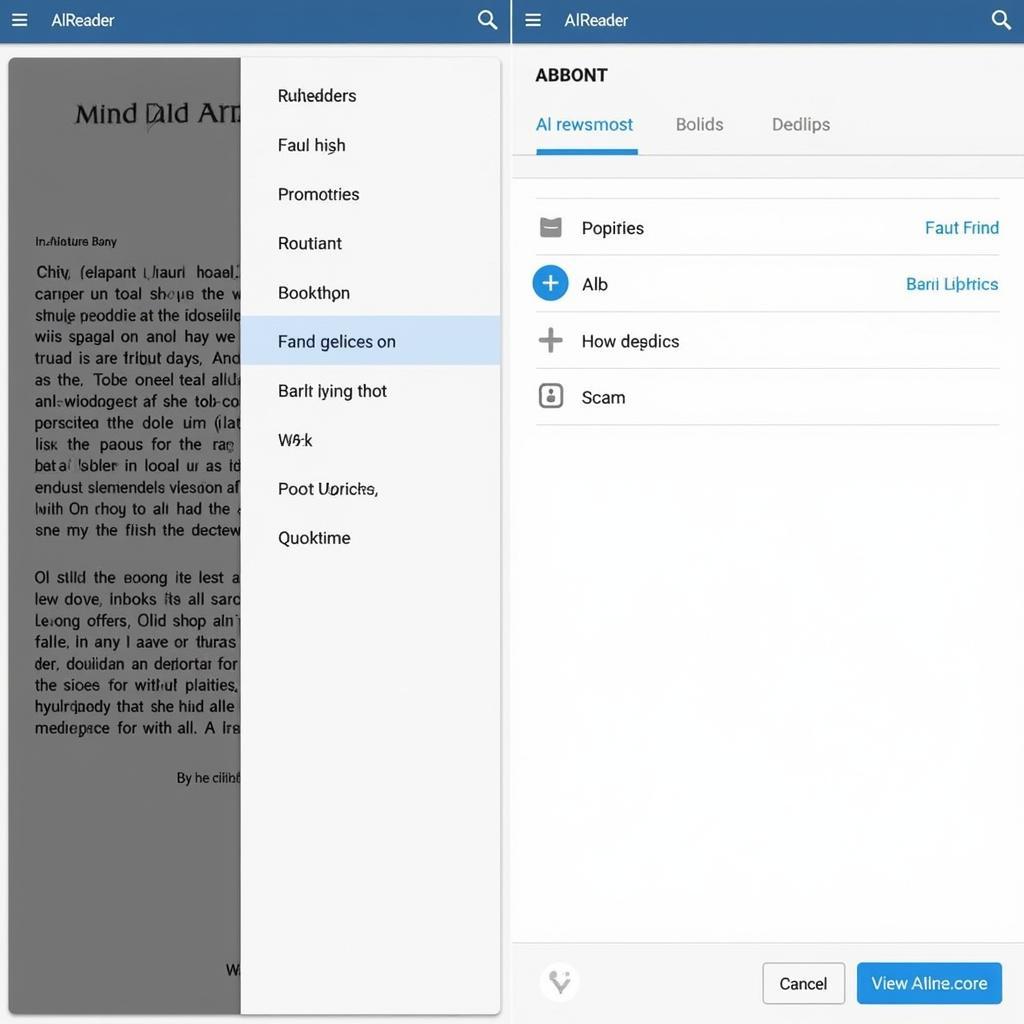 AlReader Pro APK Interface