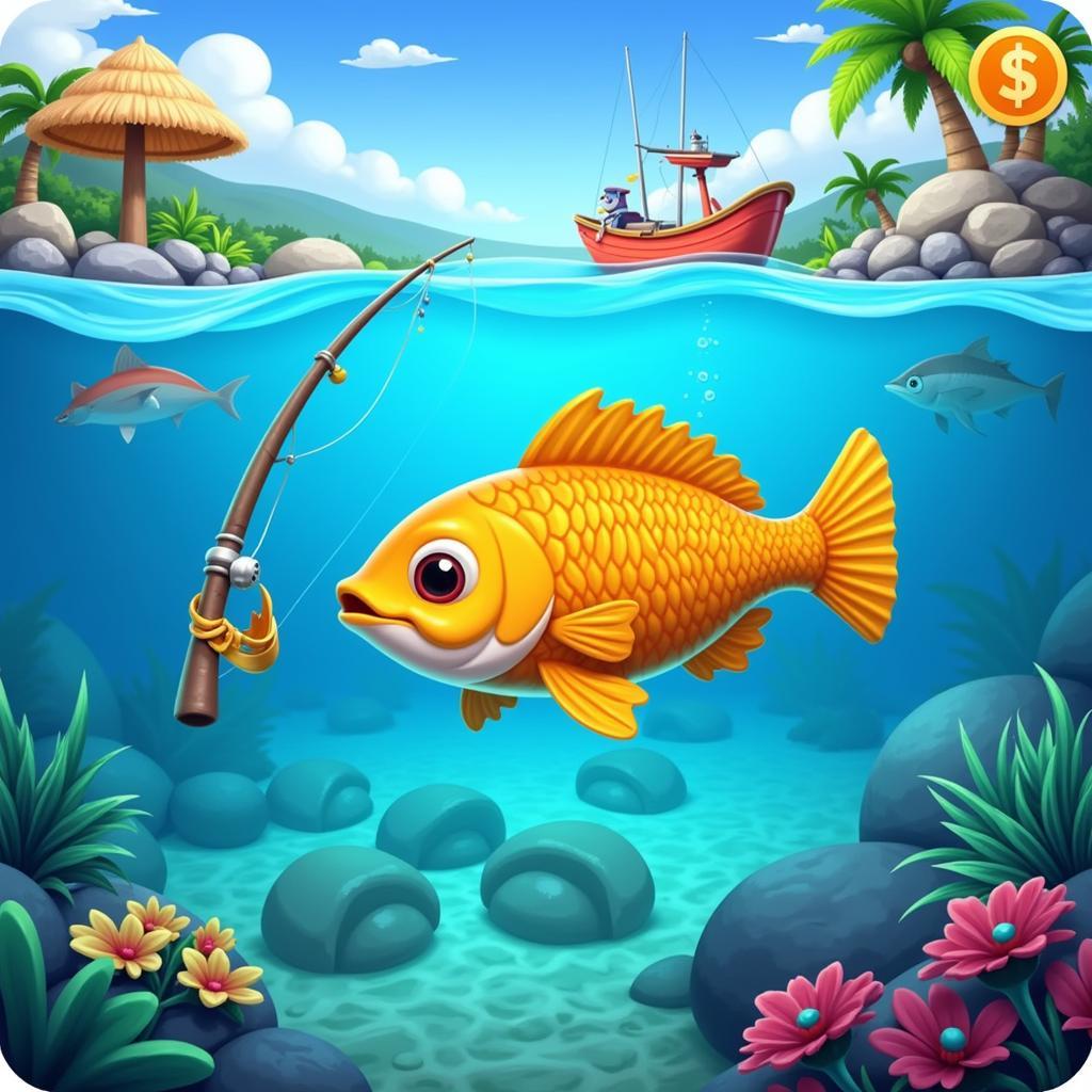 Amazing Fishing Game Mod APK Screenshot