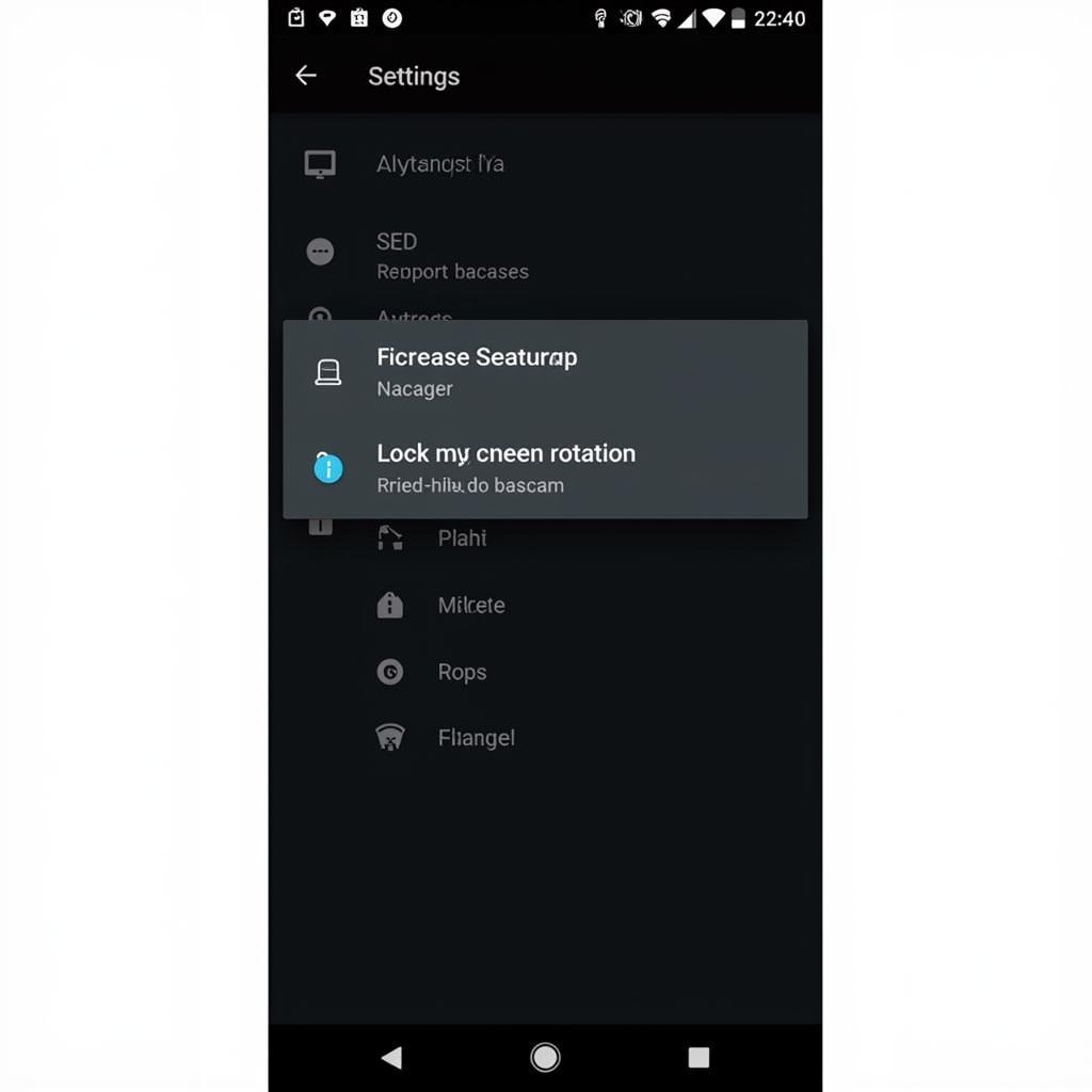 Android TV App Rotation Settings