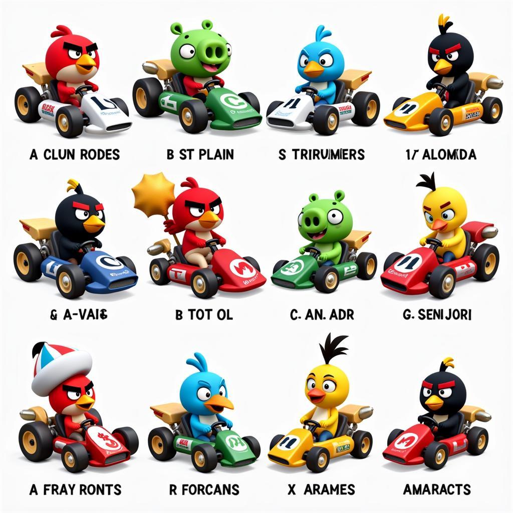 Angry Birds Go Characters and Karts