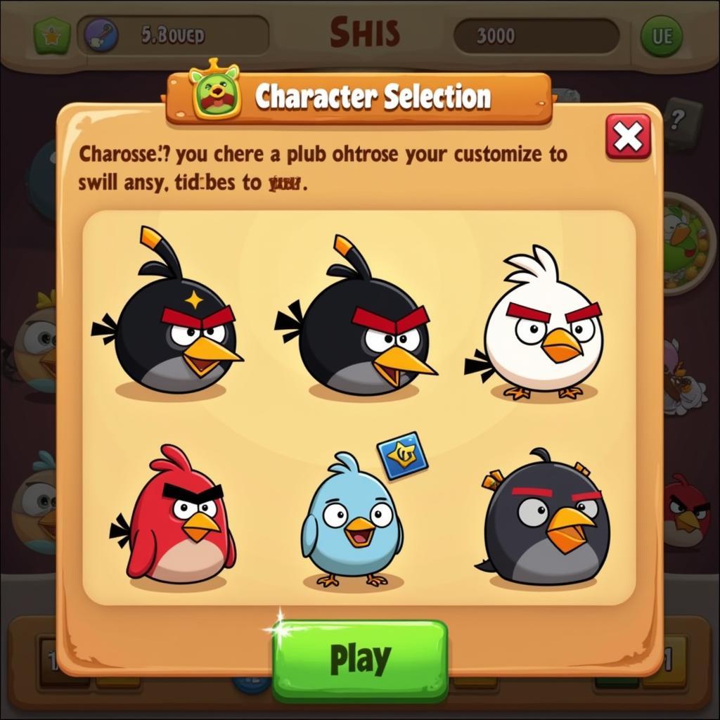 Angry Birds Epic Mod APK Character Selection Screen