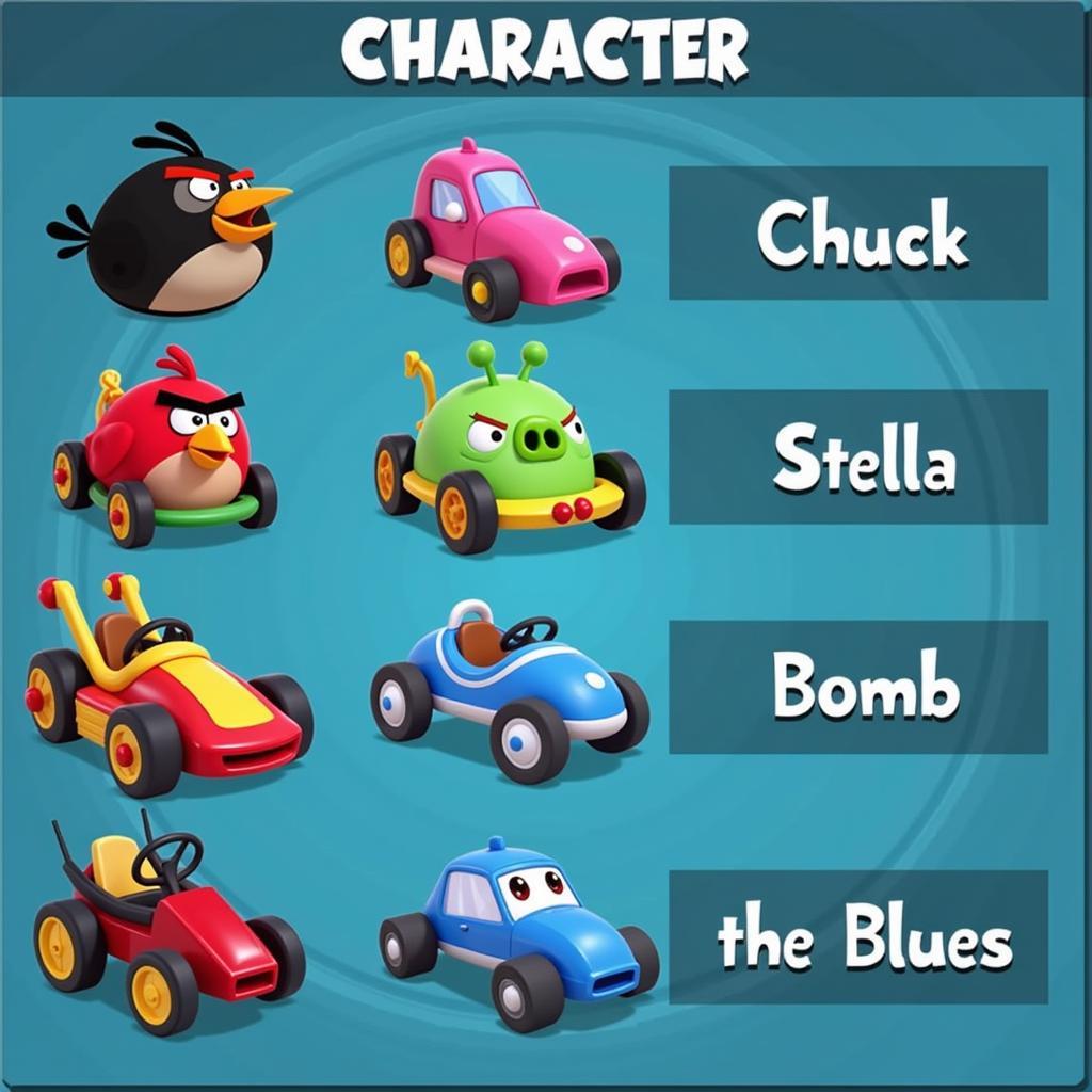 Angry Birds Go Mod APK Character Selection Screen