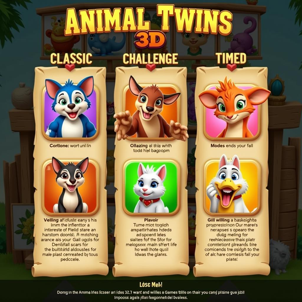 Animal Twins 3D Game Modes