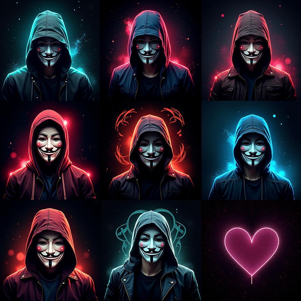 Diverse Themes and Variations in Anonymous Hacker Wallpapers