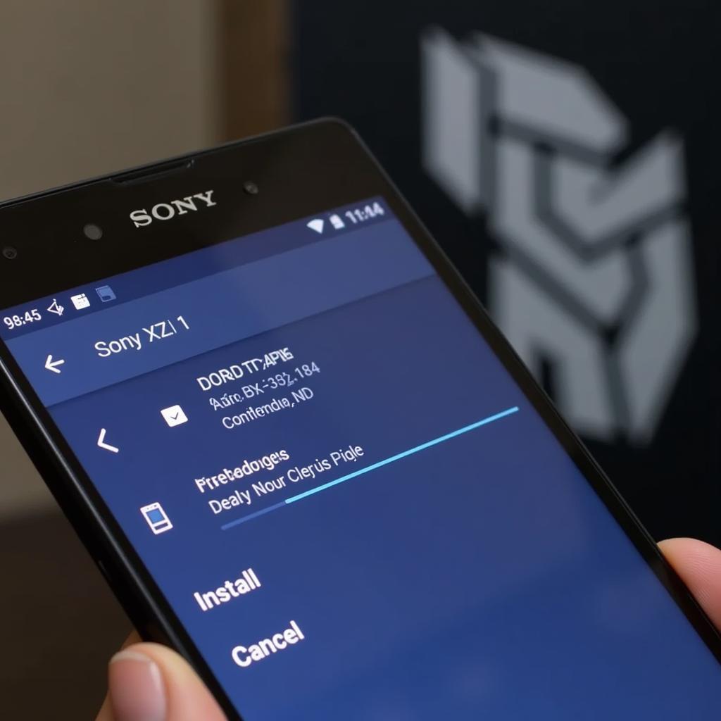 APK File on a Sony XZ1 Smartphone