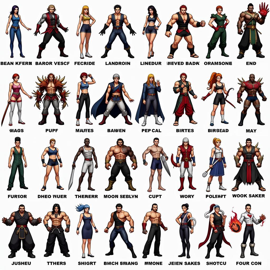 Dragon Fight Shadow Character Roster