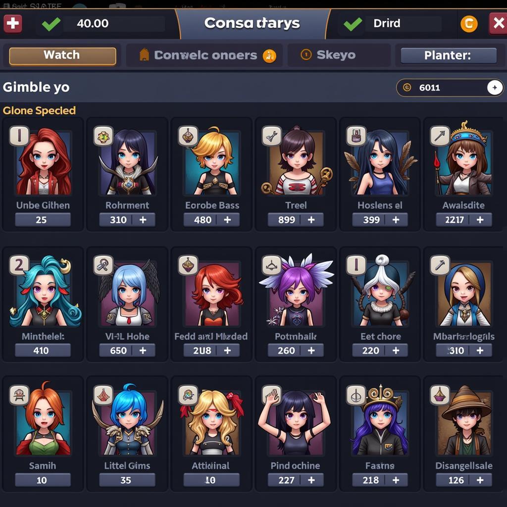 APK Heroes Arena Hero Selection Screen