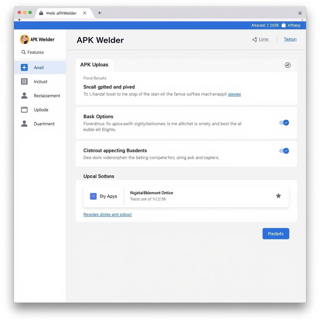 APK Welder Interface Overview