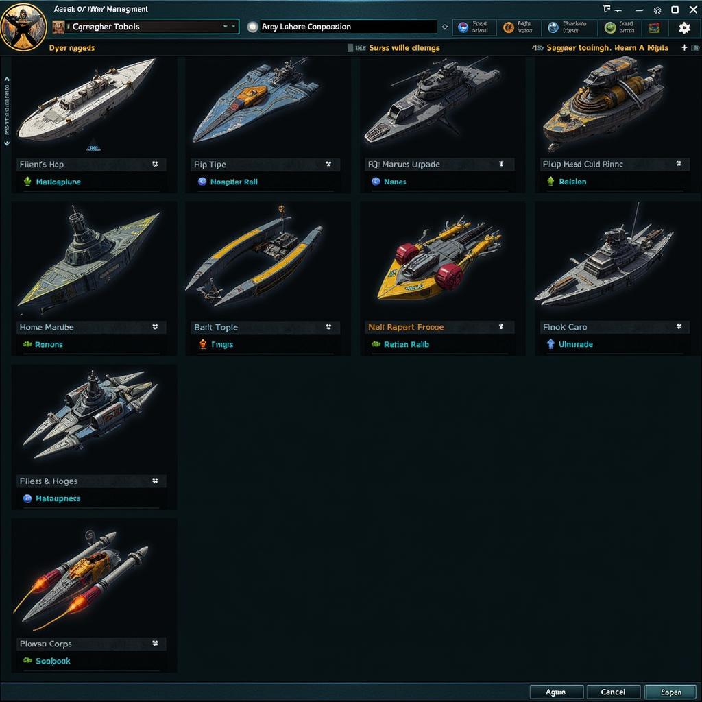 Ark of War Fleet Management