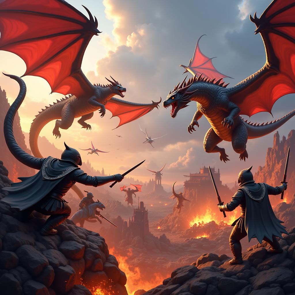 Armies of Dragons APK Intense Combat Scene