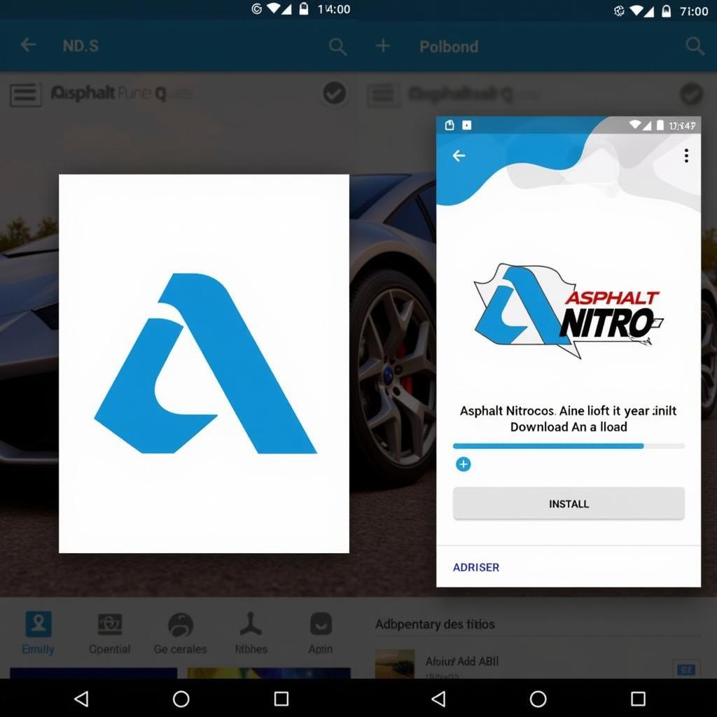 Asphalt Nitro Gameloft APK Download Screen