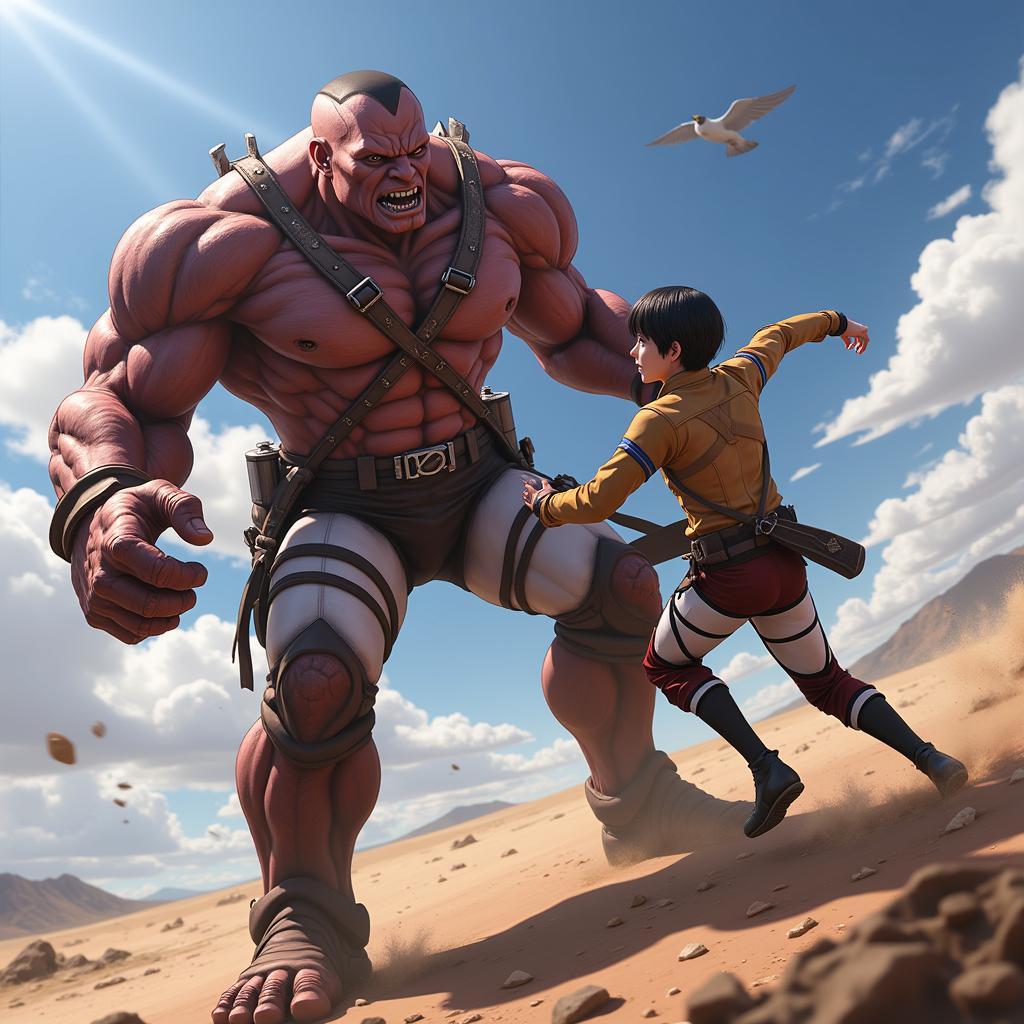 Attack on Titan Wire APK Gameplay Screenshot