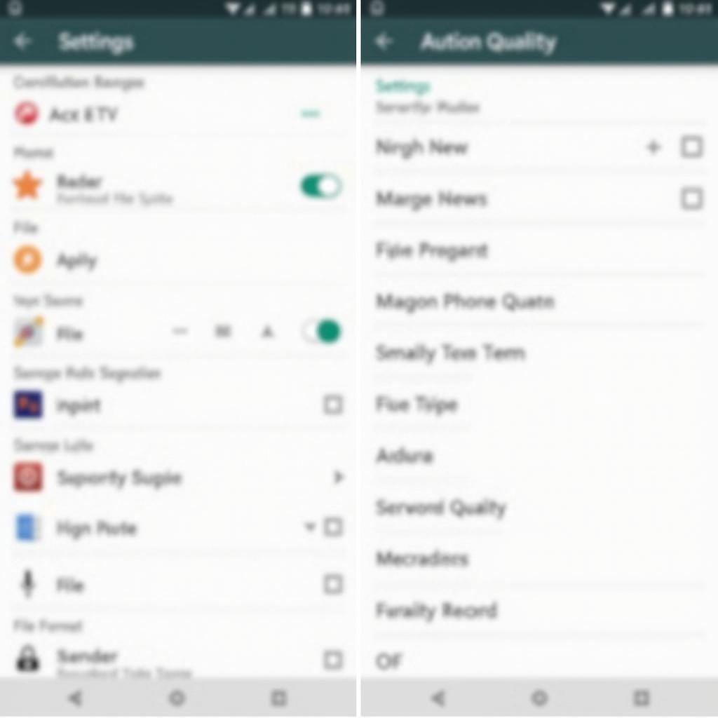 Audio Recorder Sony APK Settings Options