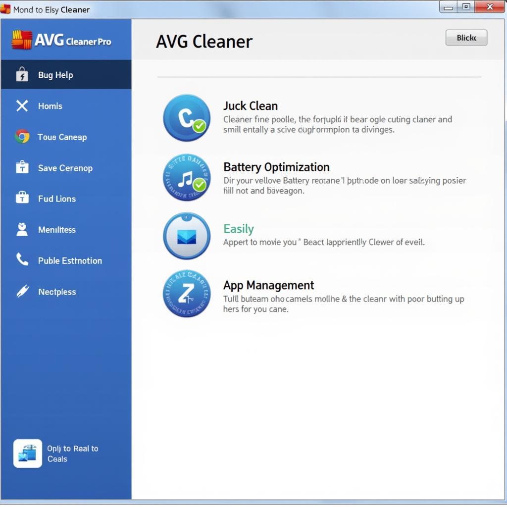 AVG Cleaner Pro 2018 Interface