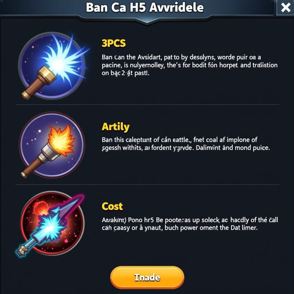 Ban Ca H5 APK Power-Ups Display