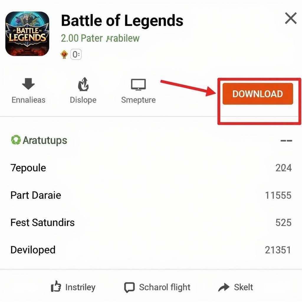 Battle of Legends APK Download Screen