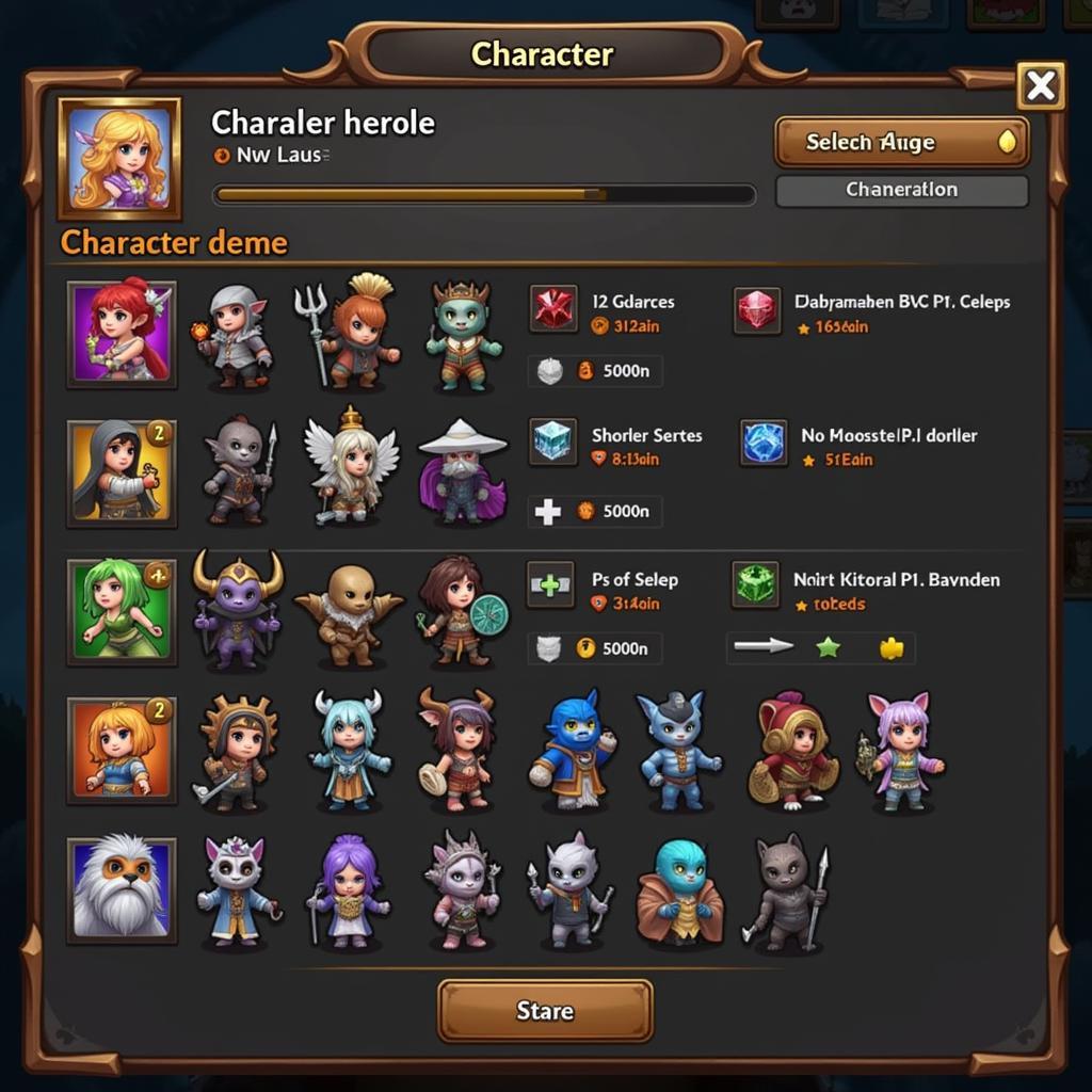 Beast Quest APK Mod Revdl Character Selection Screen