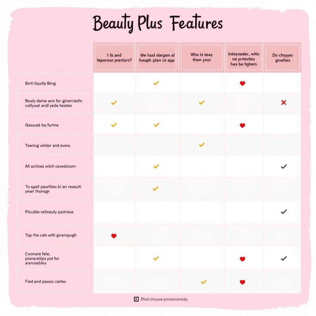 Beauty Plus Comparison