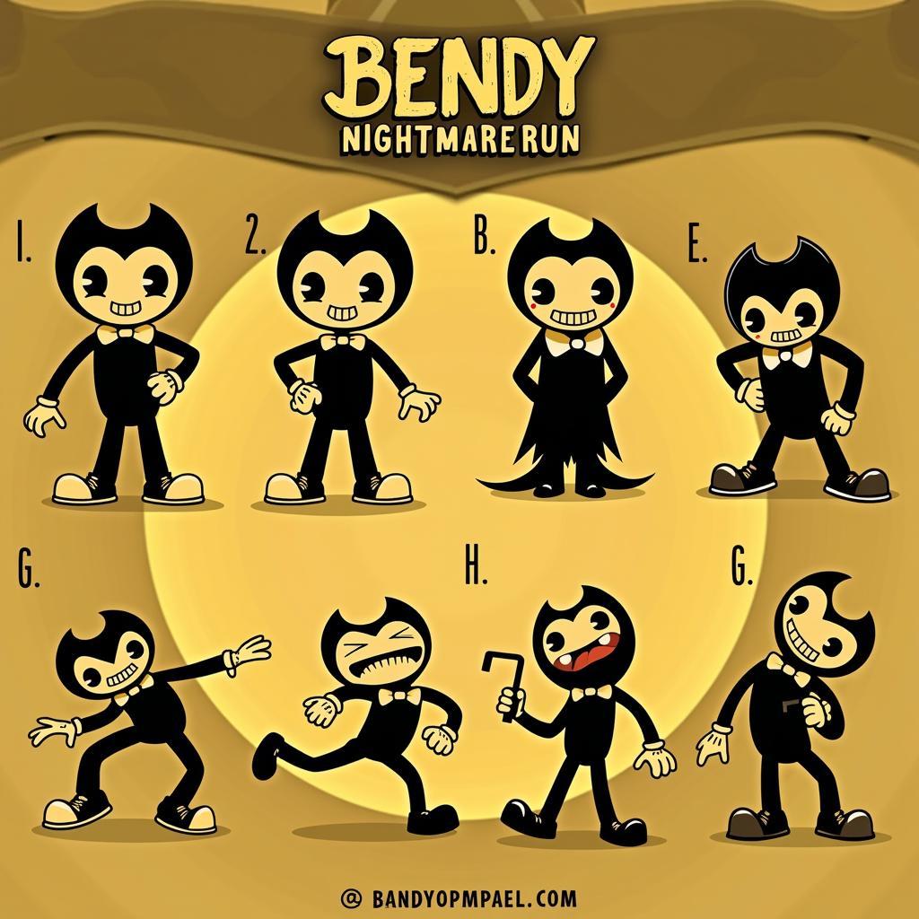 Characters in Bendy Nightmare Run