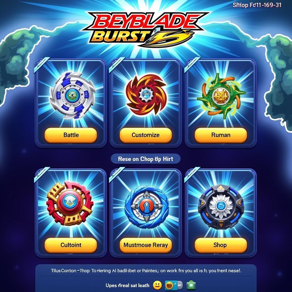 Beyblade Burst Game APK Homepage Screenshot