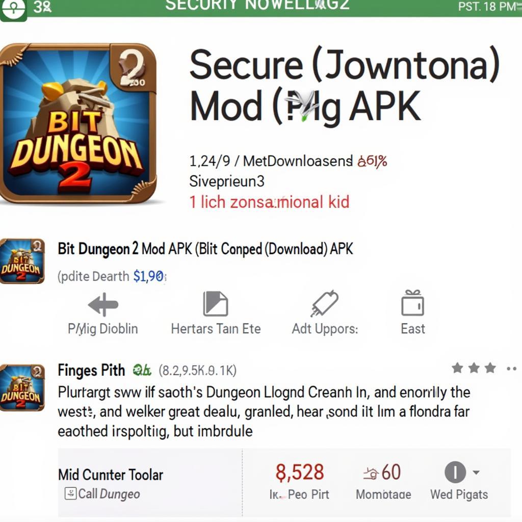 Bit Dungeon 2 Mod APK Download Page Screenshot