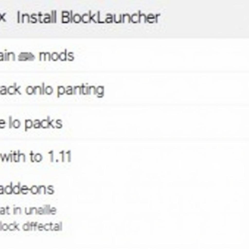 BlockLauncher 1.11.1 Interface