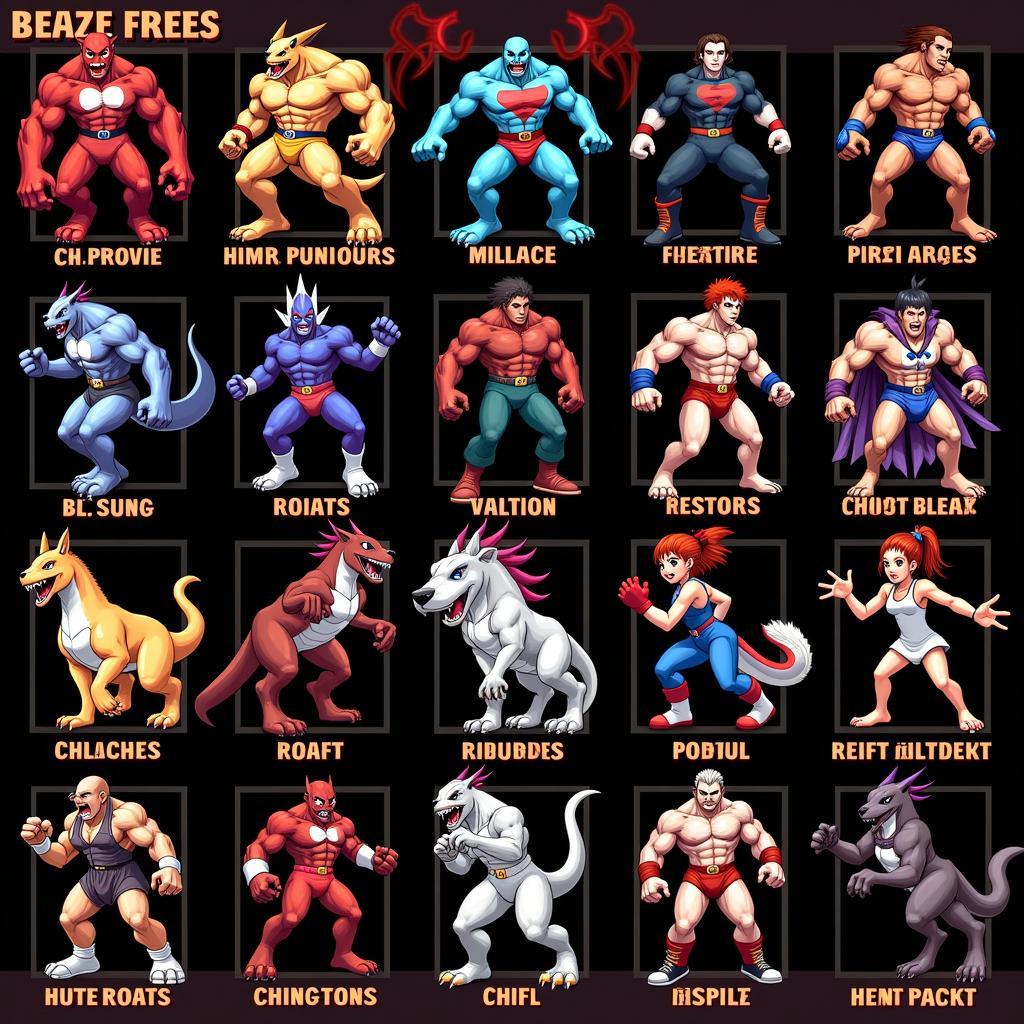 Bloody Roar 3 Character Select Screen