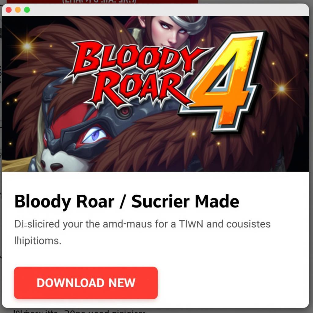 Bloody Roar 4 Android APK Download Screen