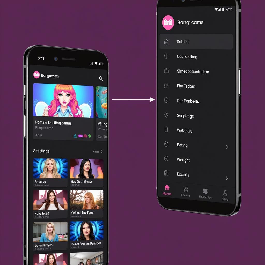 Bongacams APK Interface