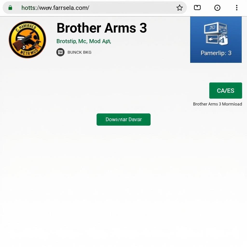 Brother Arms 3 Mod APK Download Page