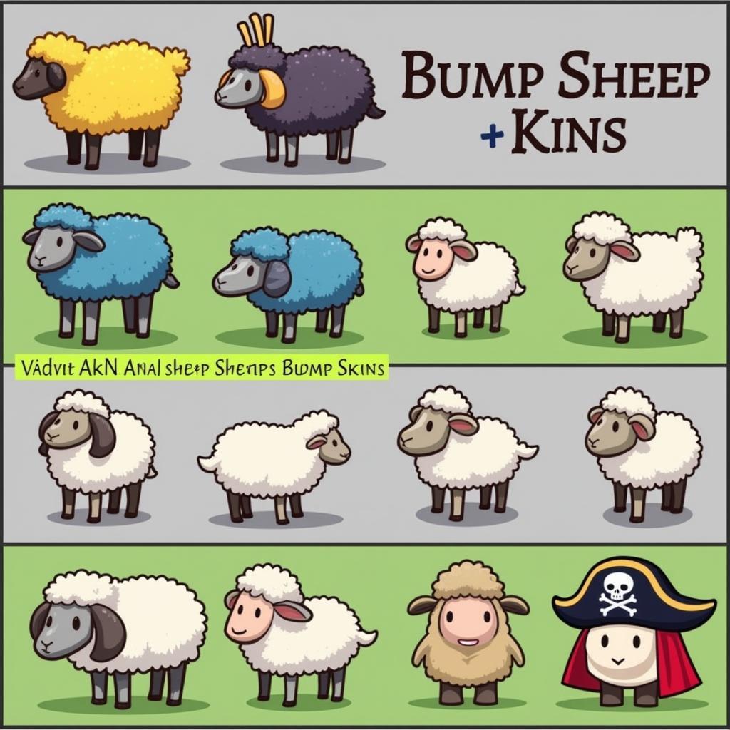 Bump Sheep Mod APK Sheep Skins Showcase