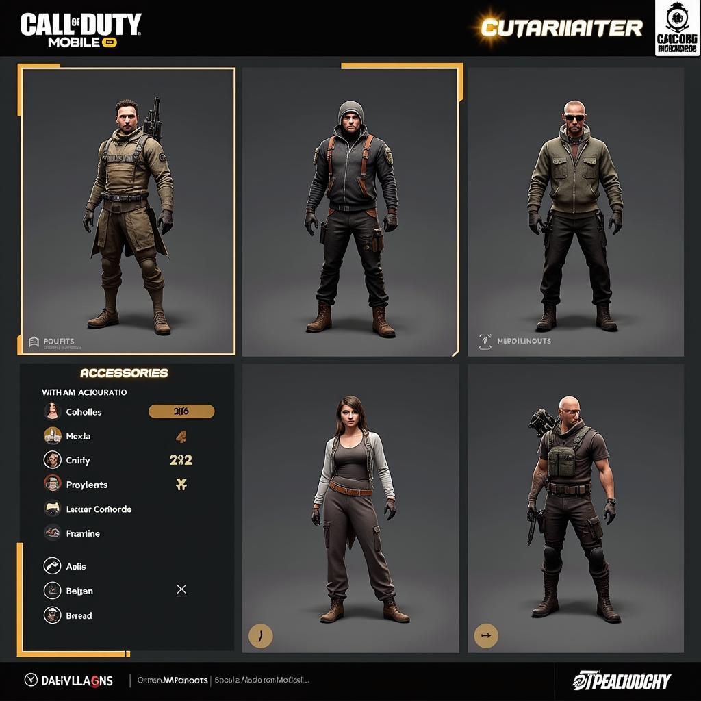 Call of Duty Mobile Character Customization Screen