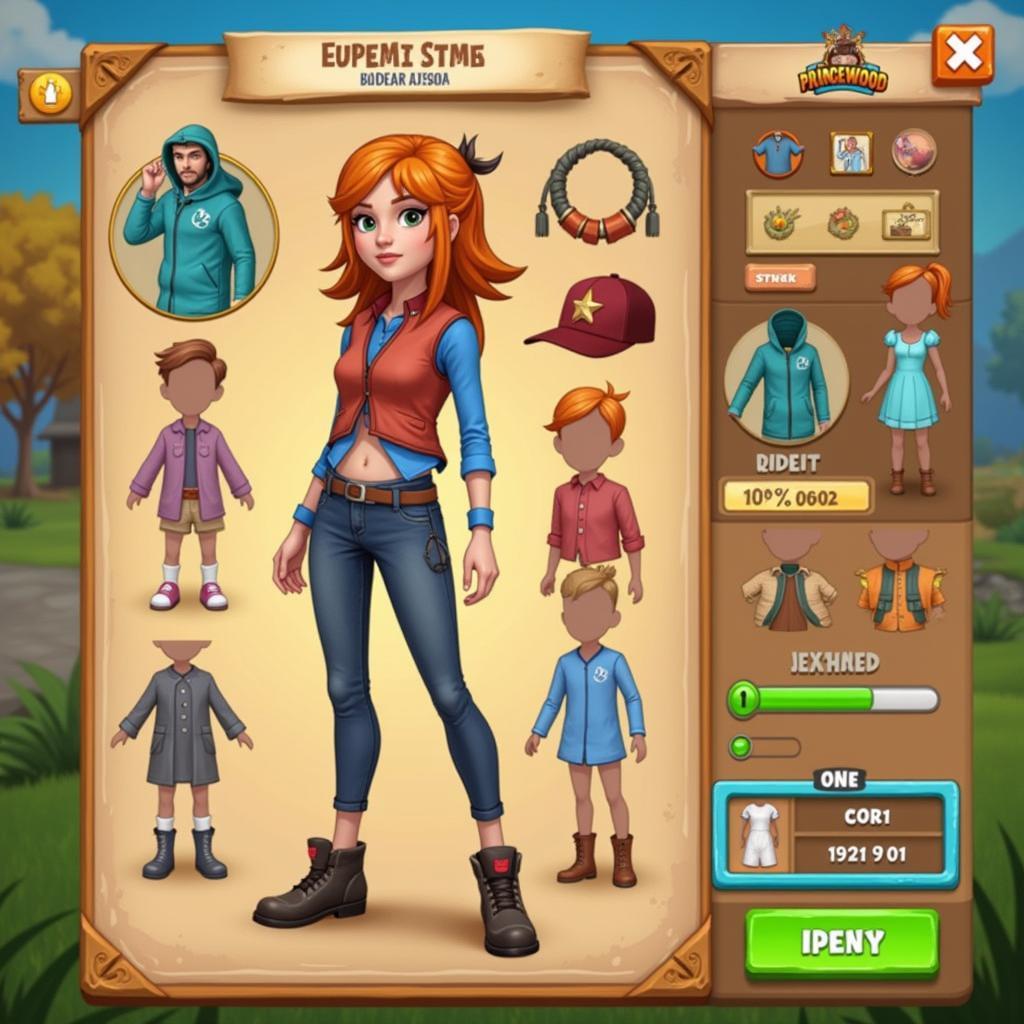 Camp Pinewood Hack APK Character Customization Screen