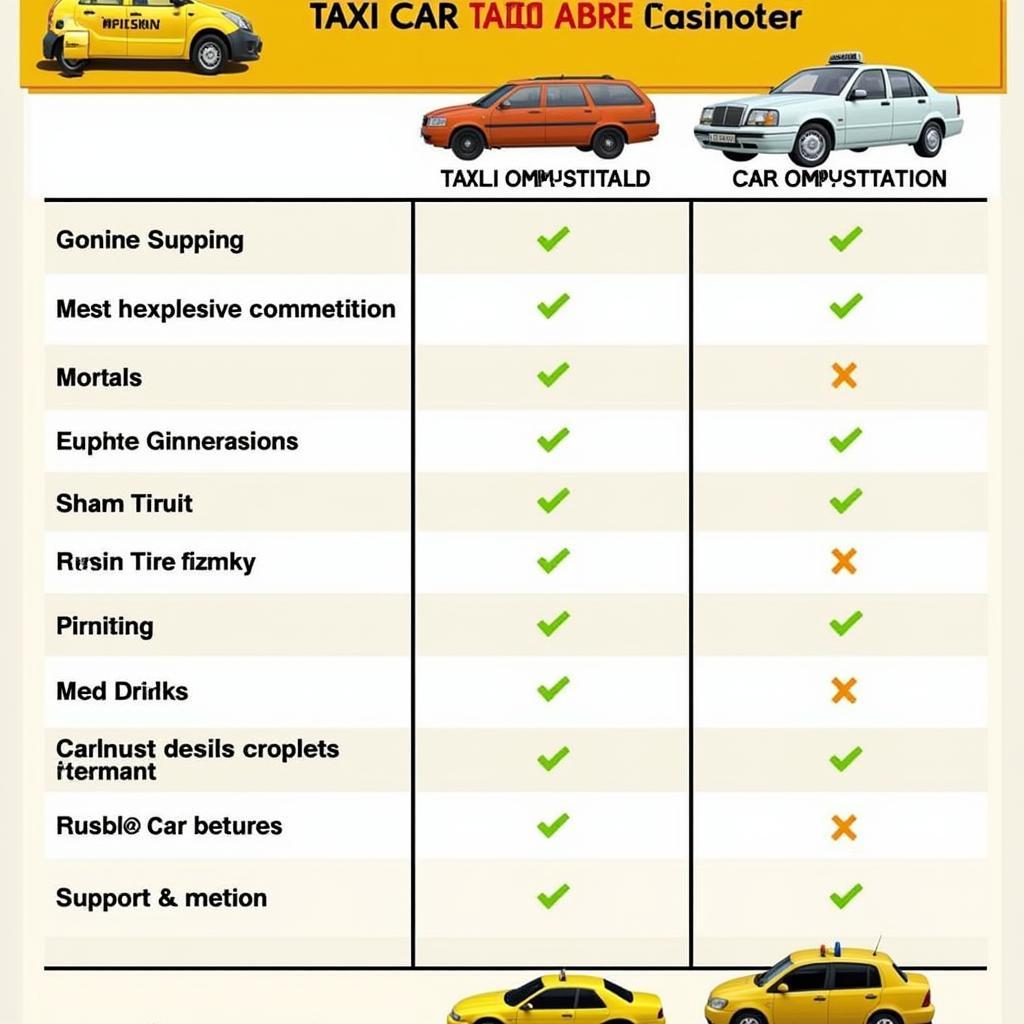 Car Taxi Game APK Features Comparison