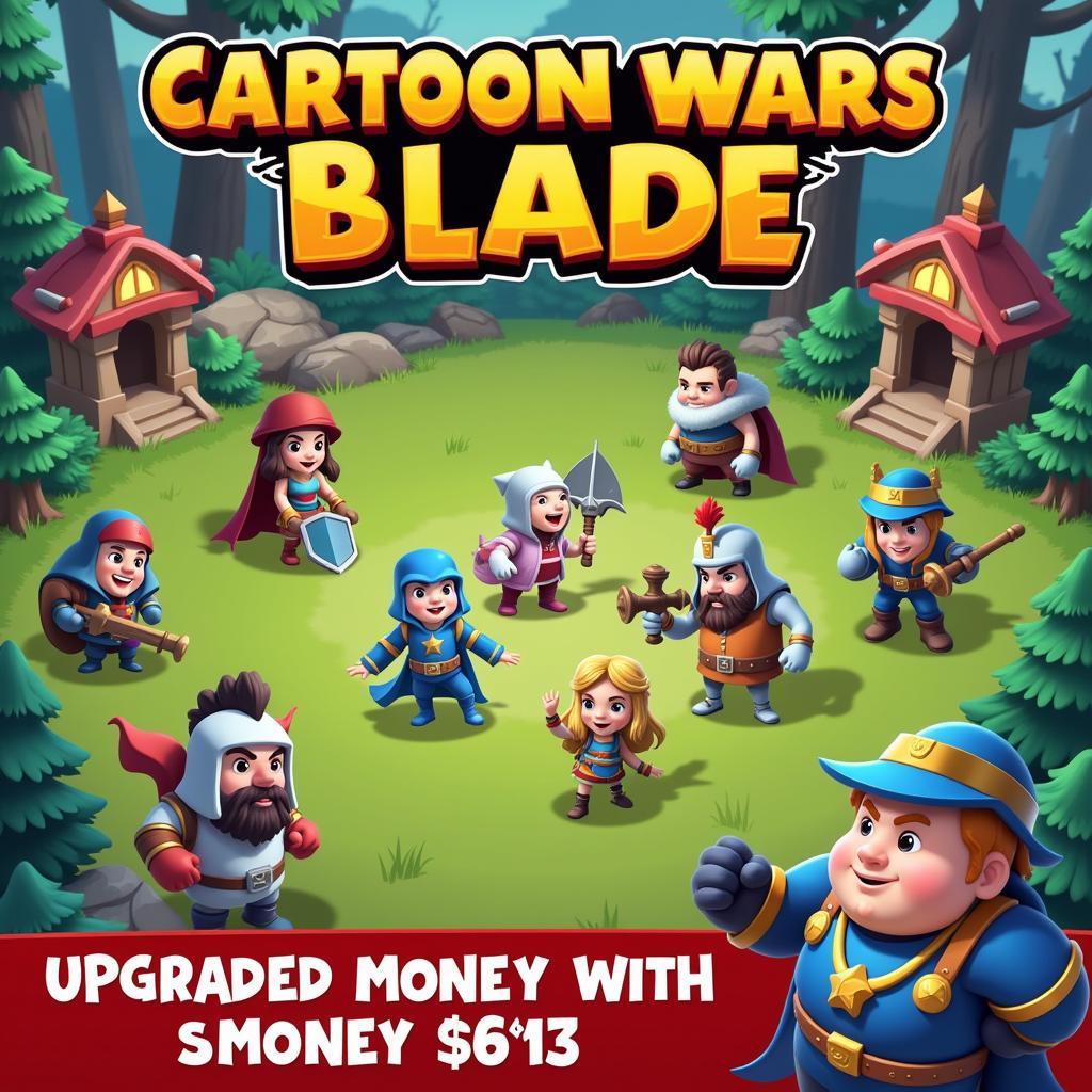 Cartoon Wars Blade Mod APK Unlimited Money Gameplay Screenshot