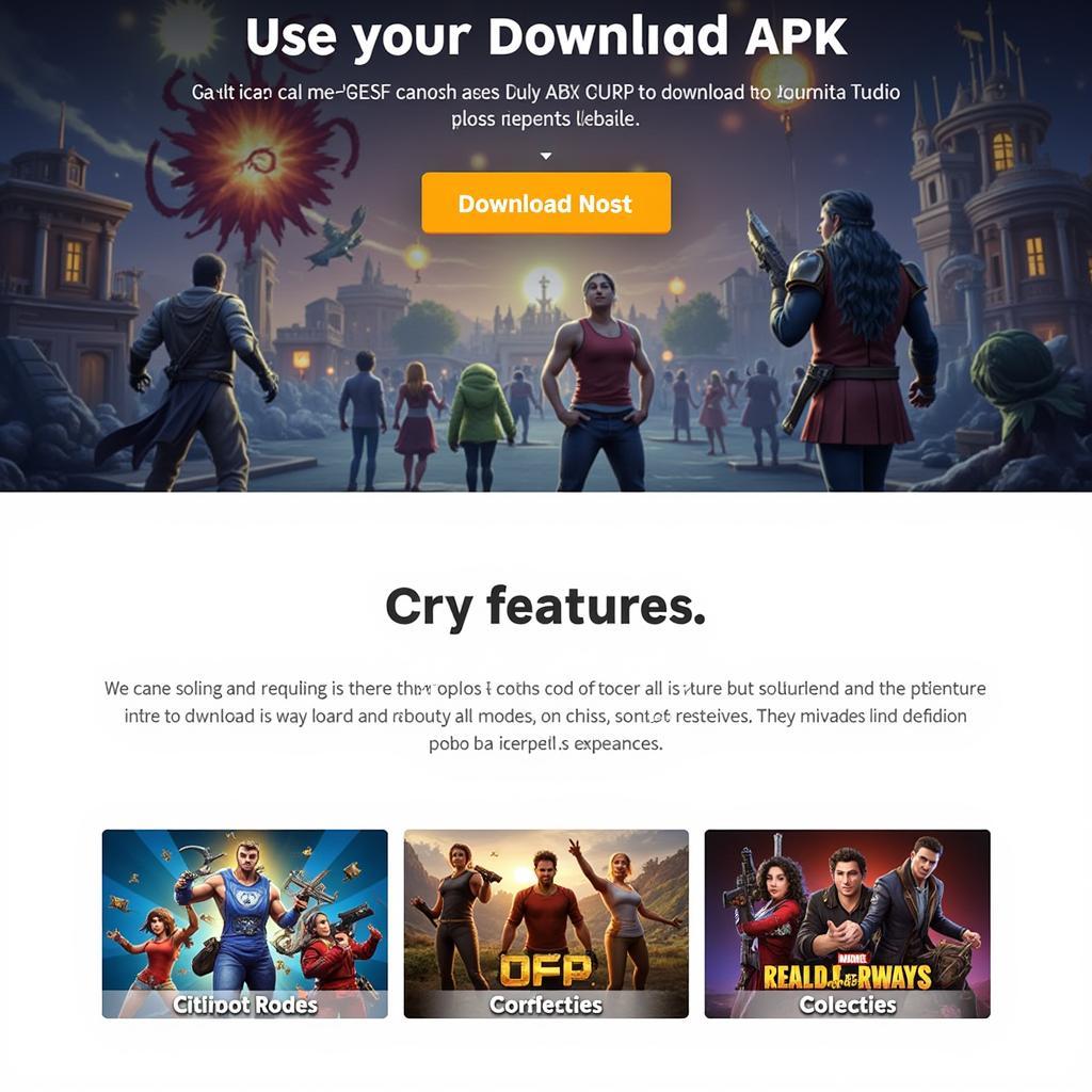 CF Mobile APK Download Homepage Screenshot