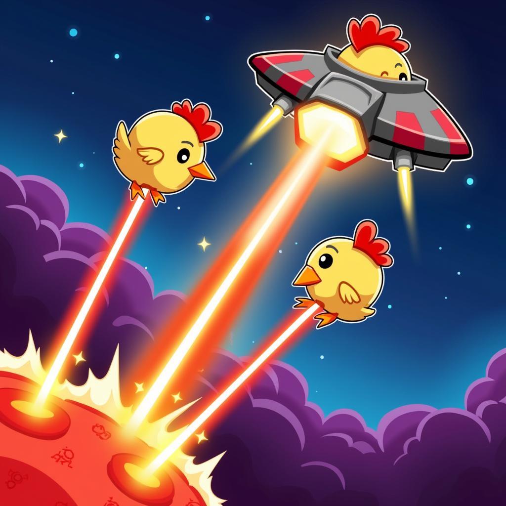 Chicken Shooter Crazy Invader Trailer Mod APK Gameplay Screenshot