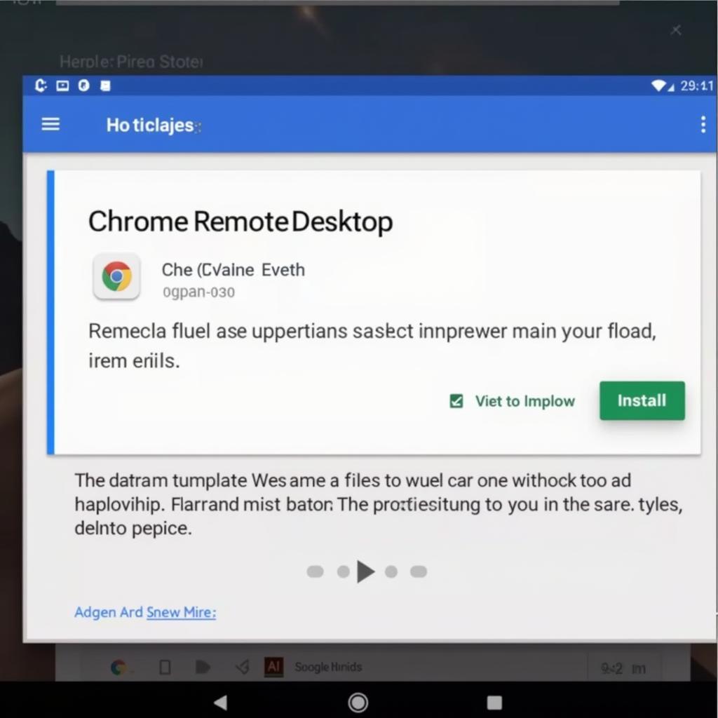 Downloading Chrome Remote Desktop APK from Google Play Store