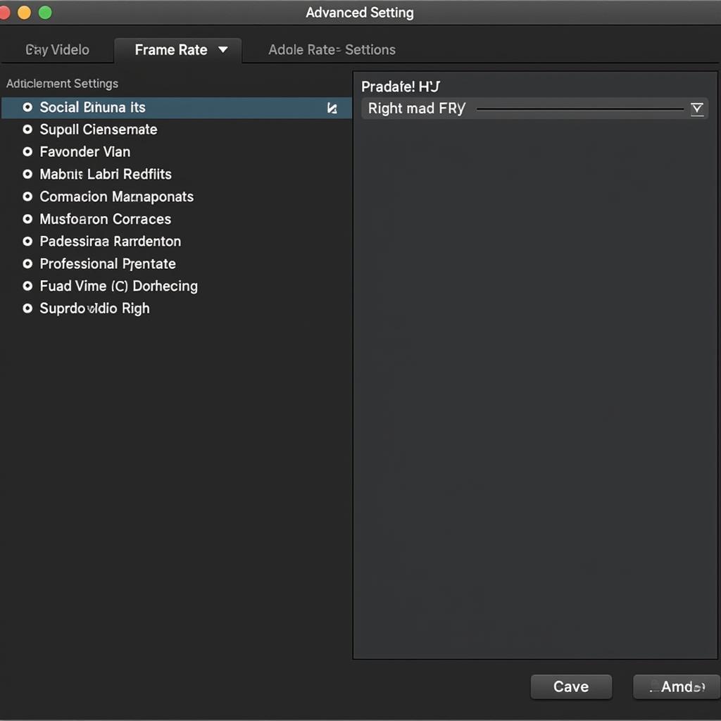 Cinema FV-5 Advanced Settings