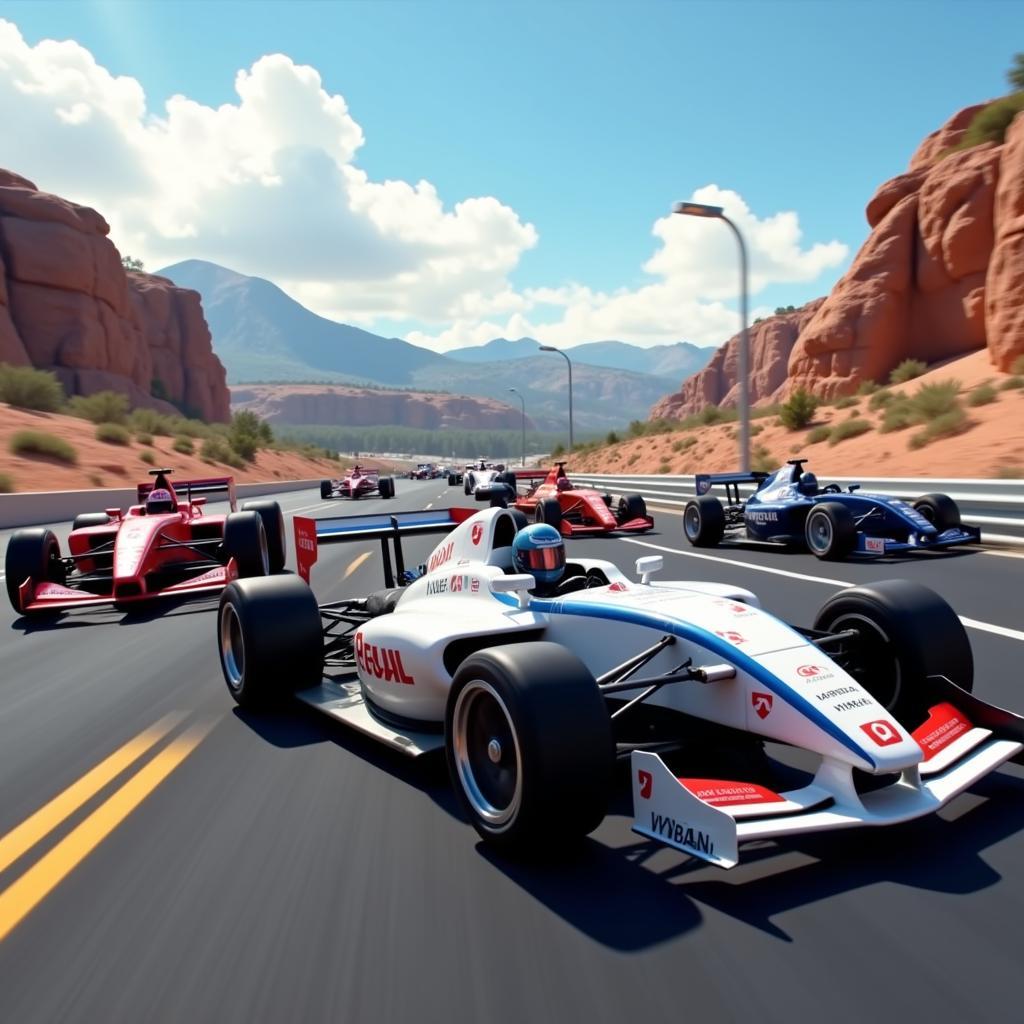 City Formula Racing Multiplayer Mode Screenshot