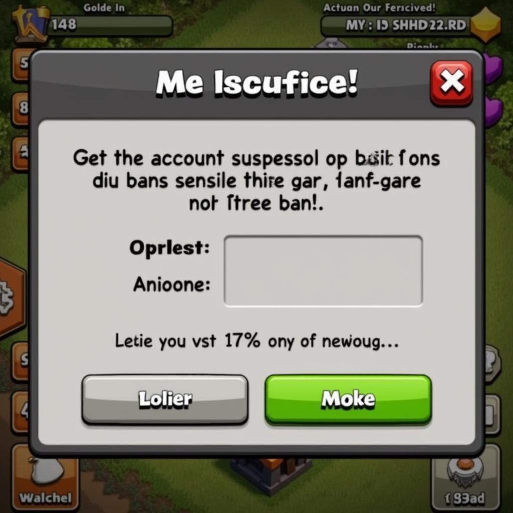 Clash of Clans Account Ban Notification