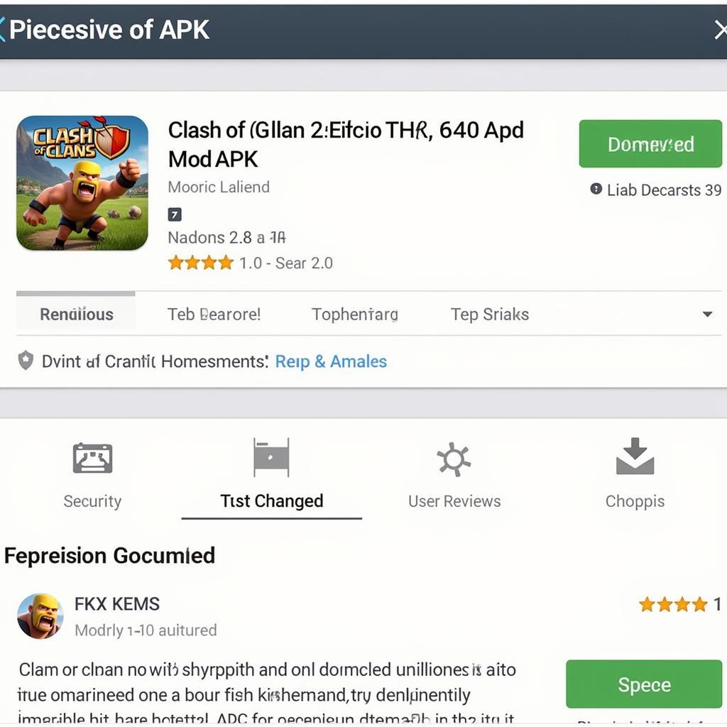 Clash of Clans Mod APK Download Page Screenshot