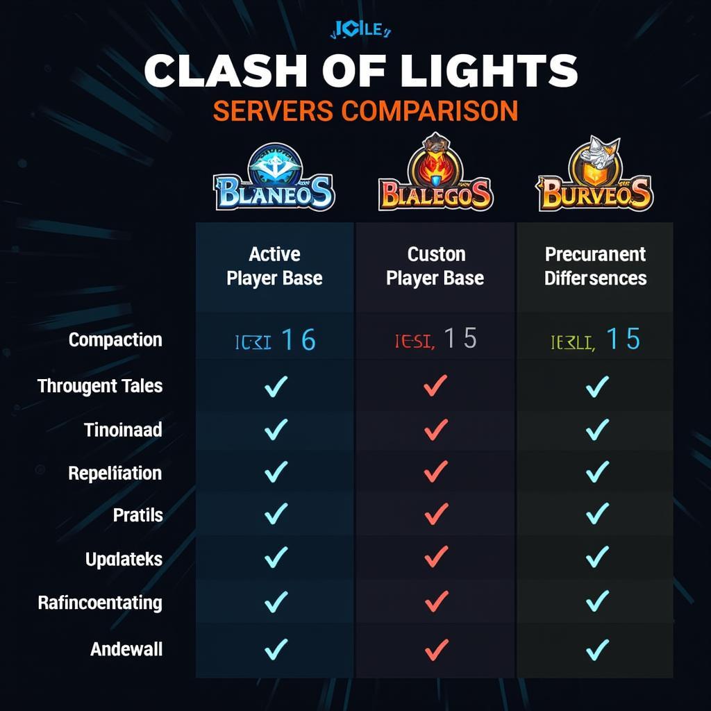 Clash of Lights Server Comparison