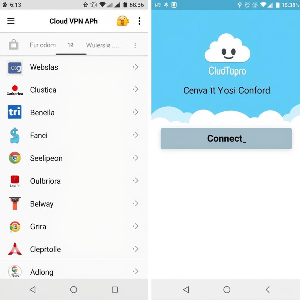 Cloud VPN Pro APK Interface