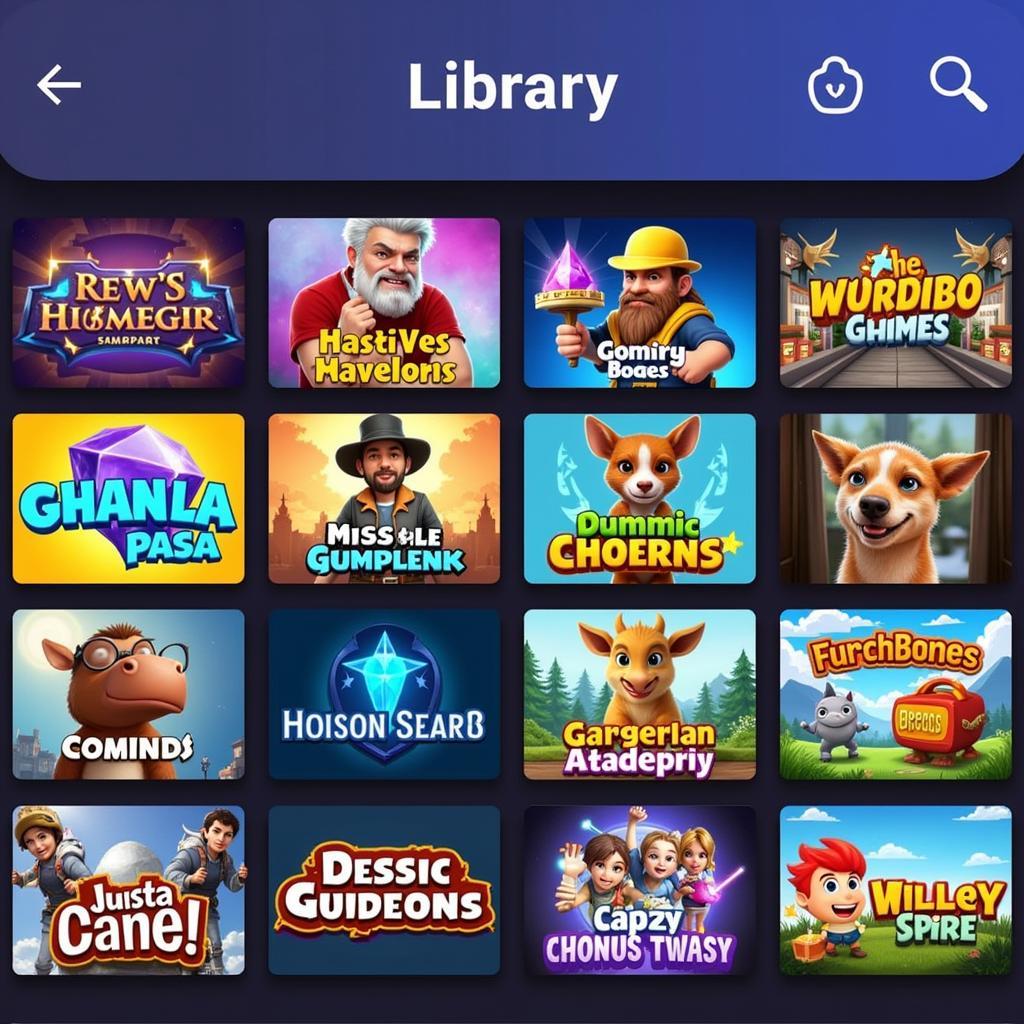 CloudFone.apk game library interface showcasing various game titles