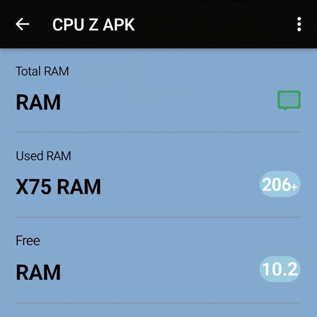 CPU Z APK RAM Information