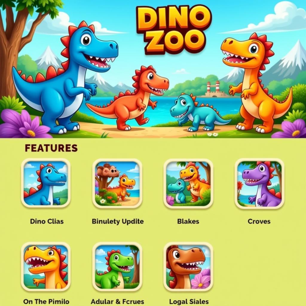 Dino Zoo Mod APK Homepage Screenshot